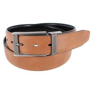 London Fog Men's 35mm Reversible Dress Belt with Burnished Buckle